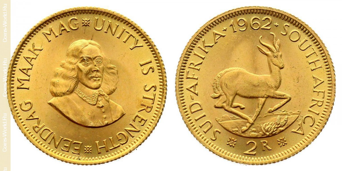 2 rand 1962, Sudáfrica