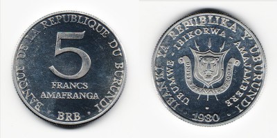 5 francos 1980