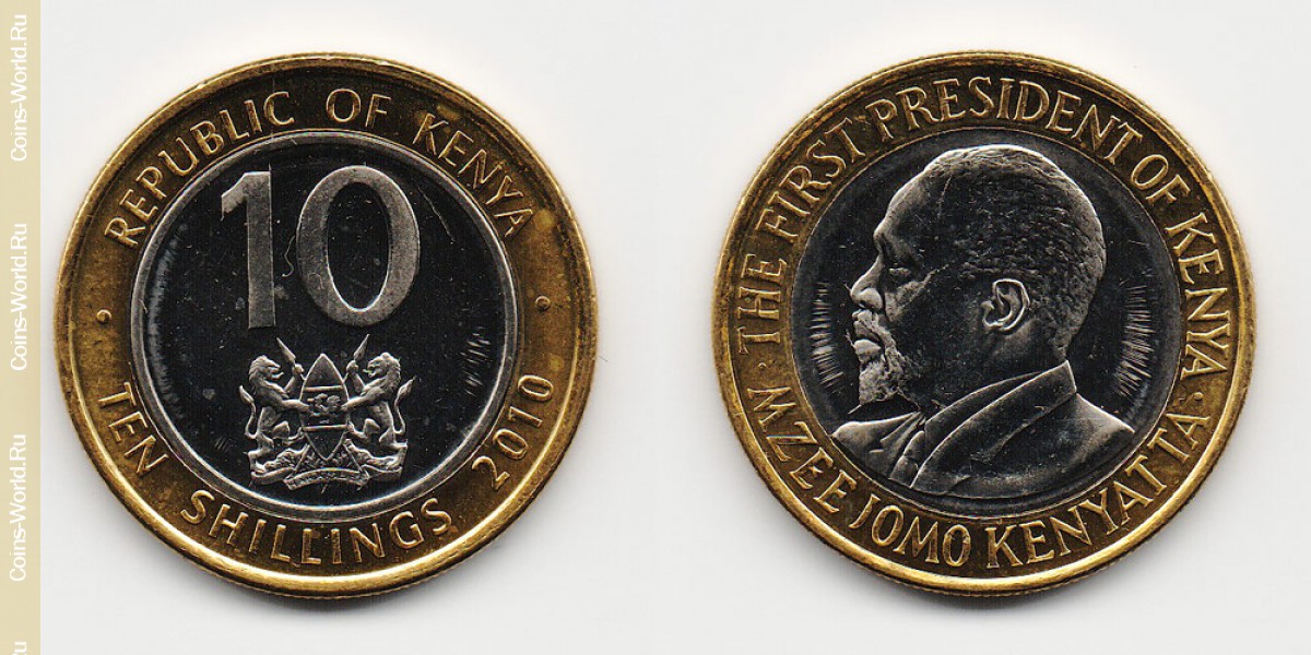 10 shillings 2010 Quênia