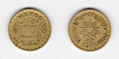 10 франков 1952 года