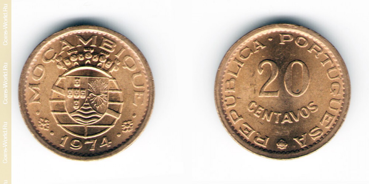 20 centavos 1974 Mozambique