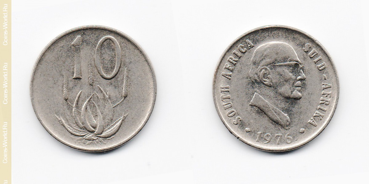 10 centavos 1976 Sudáfrica