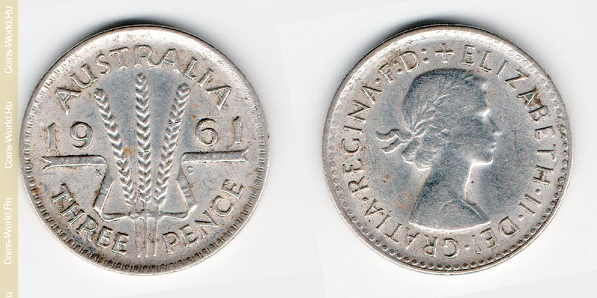 3 Pence 1961 Australien