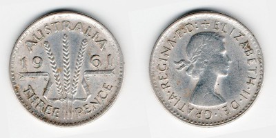 3 peniques  1961