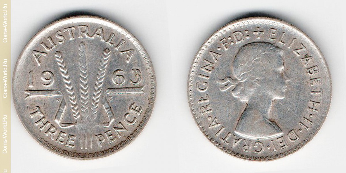 3 Pence 1963 Australien