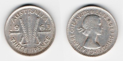 3 peniques  1963