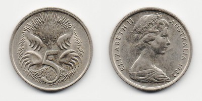 5 cêntimos  1982