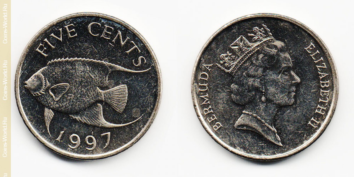 5 centavos 1997 Bermudas
