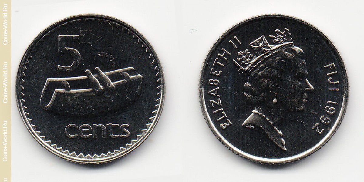 5 cents 1992 Fiji