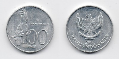 100 rúpias 2001