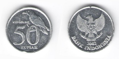 50 rúpias  2002