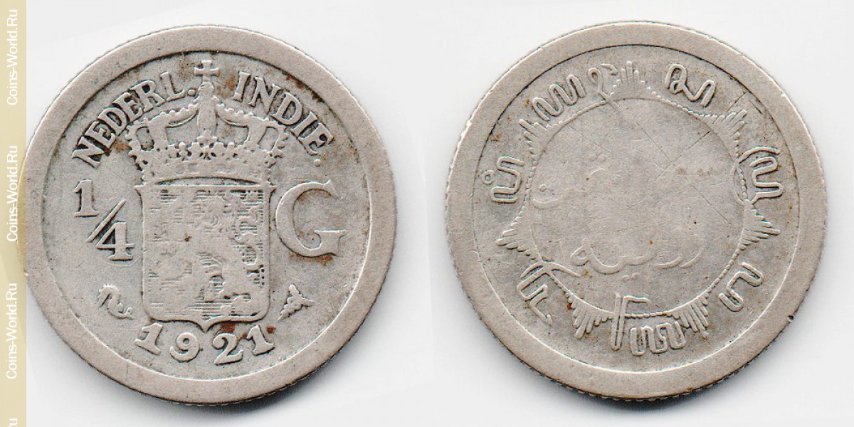 ¼ florín 1921 India