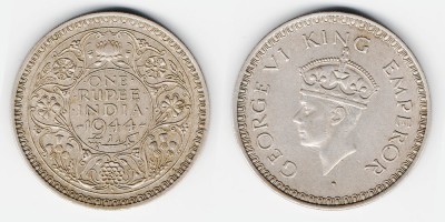1 рупия 1944 года