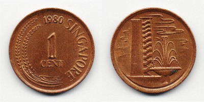 1 цент 1980 года