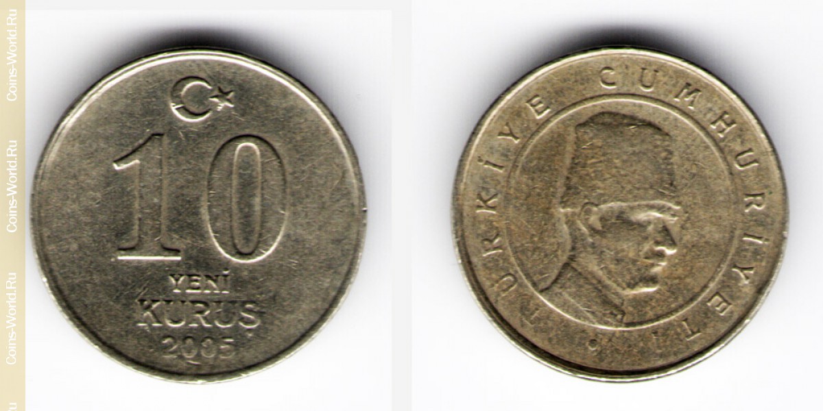 10 novo kurus 2005, Turquia