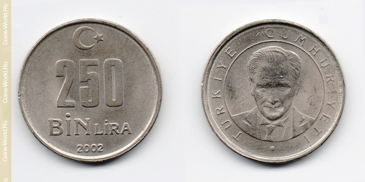250 lira, 2002 Turkey