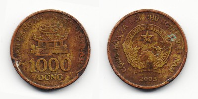 1000 донг 2003 года