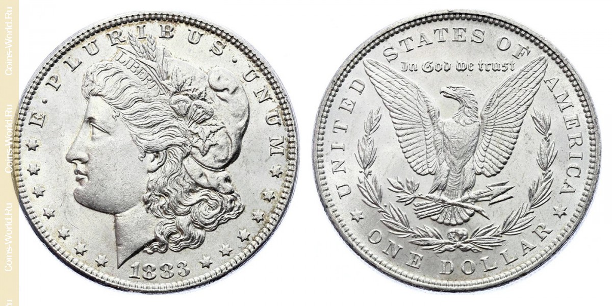1 dólar 1883, Estados Unidos