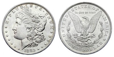 1 dólar 1883