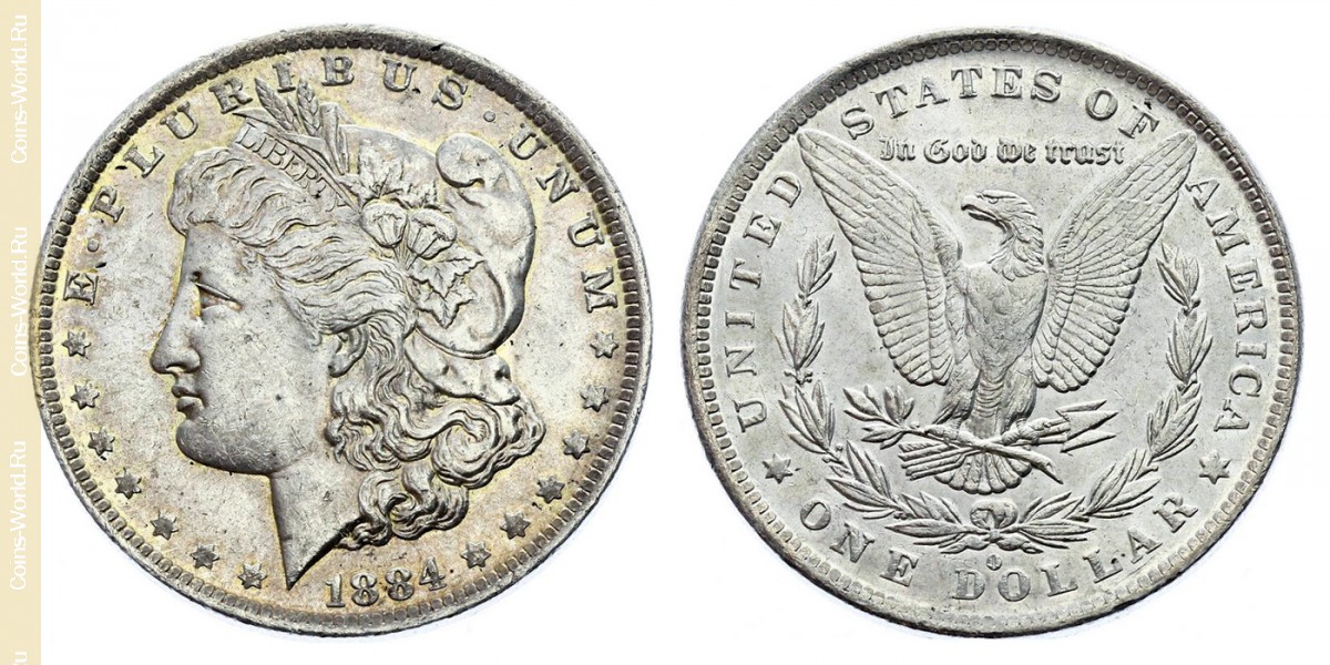 1 dólar 1884 O, EUA
