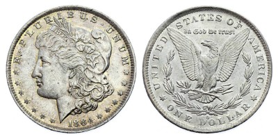 1 доллар 1884 года O
