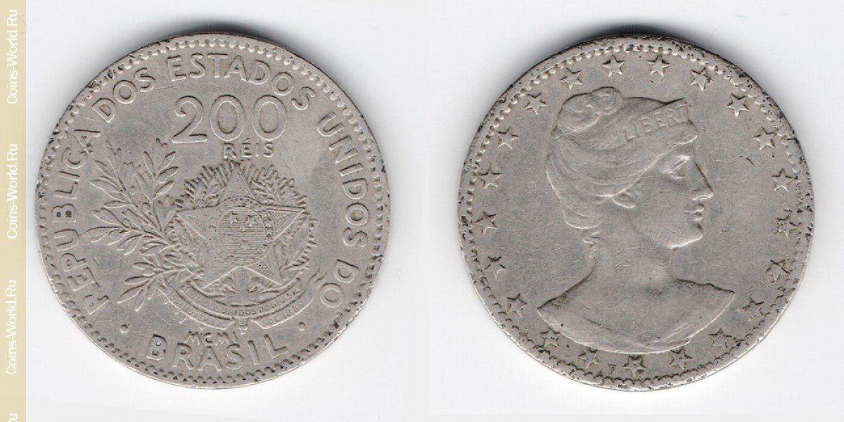 200 réis 1901 Brasil