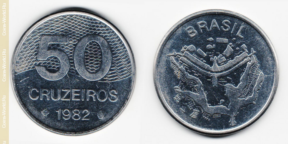 50 cruzeiros 1982 Brazil