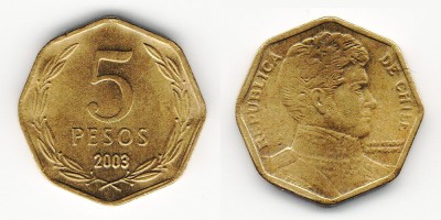 5 pesos 2003