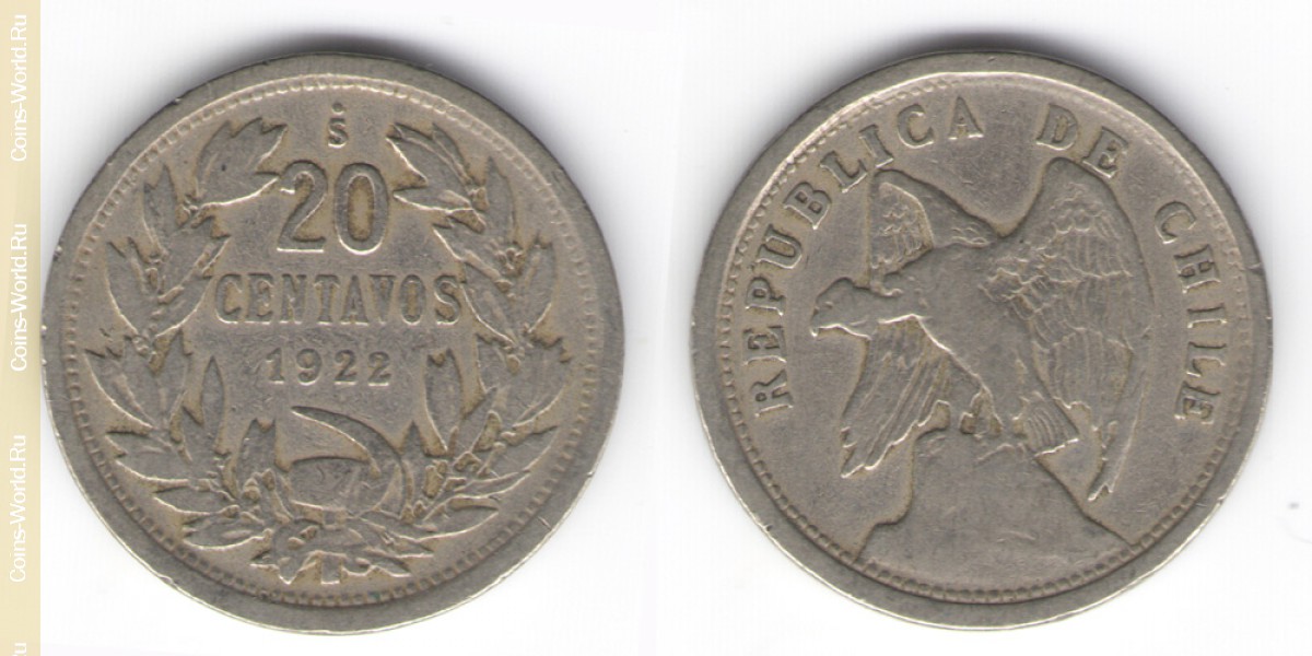 20 centavos 1922 Chile