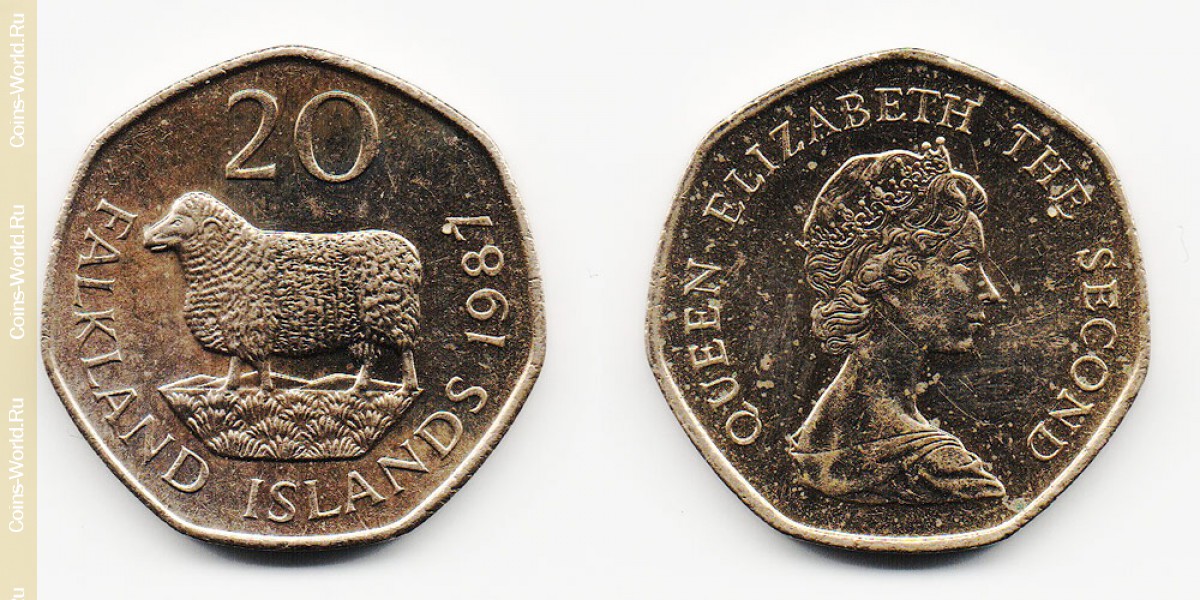 20 pence 1987 Ilhas Malvinas