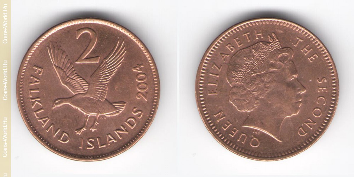 2 пенса 2004 года Фолклендские острова