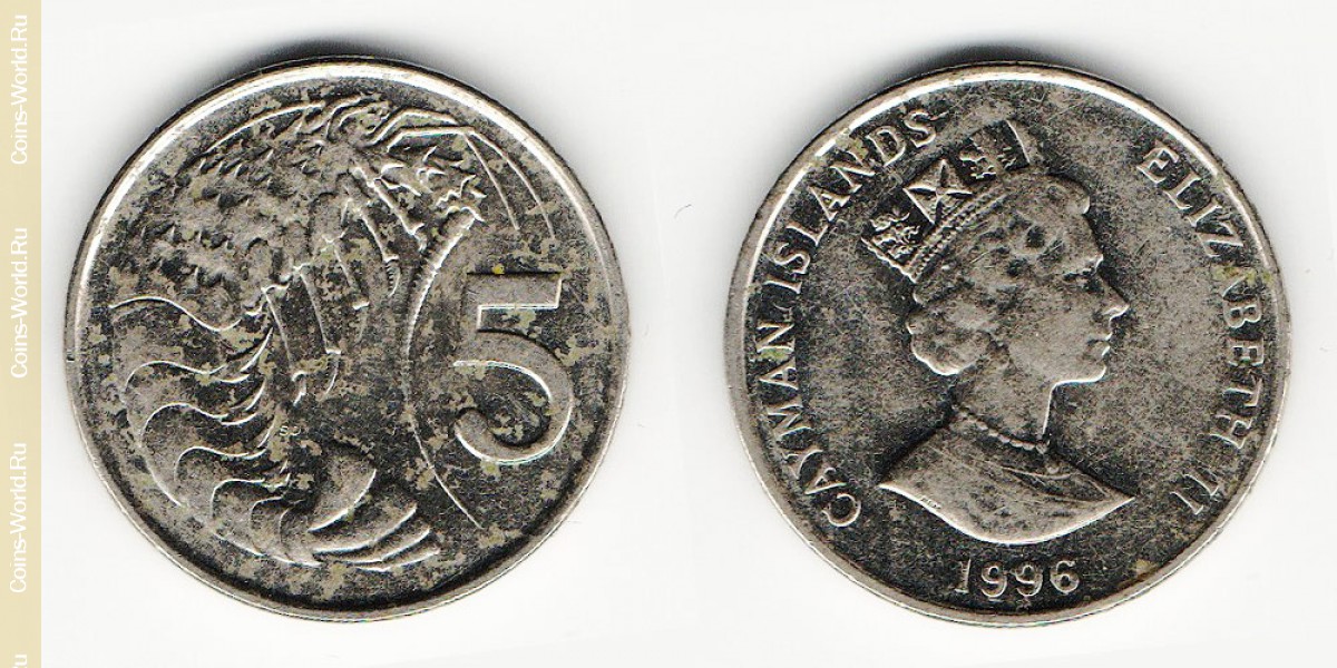 5 centavos 1996 Islas Caimán
