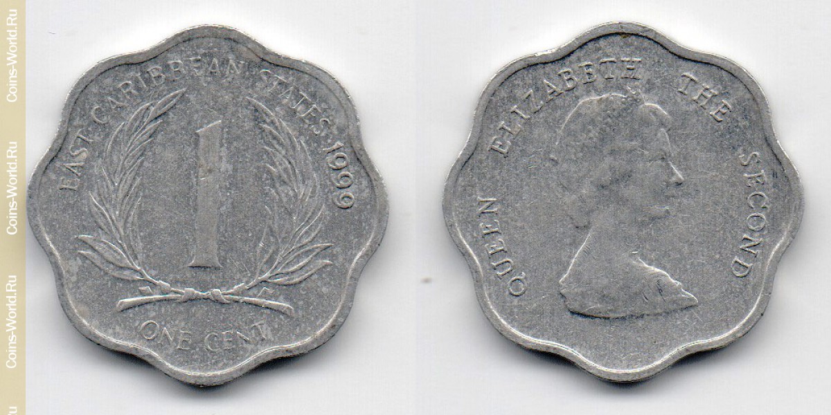 1 cent 1999, Caribbean Islands