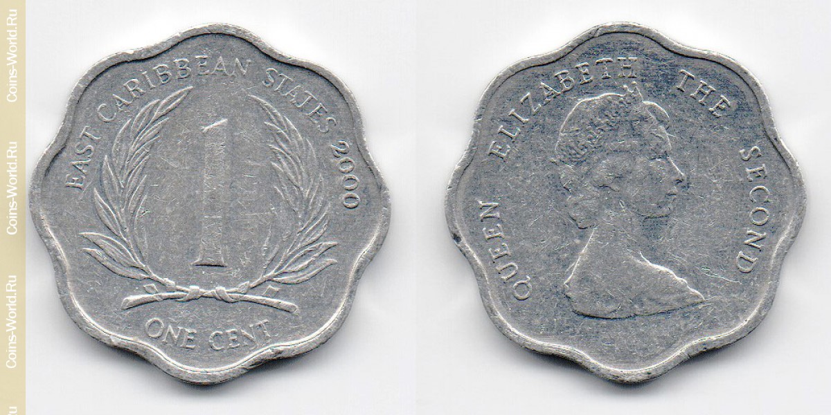 1 centavo 2000, Islas del caribe