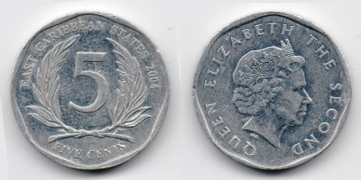 5 центов 2004 года