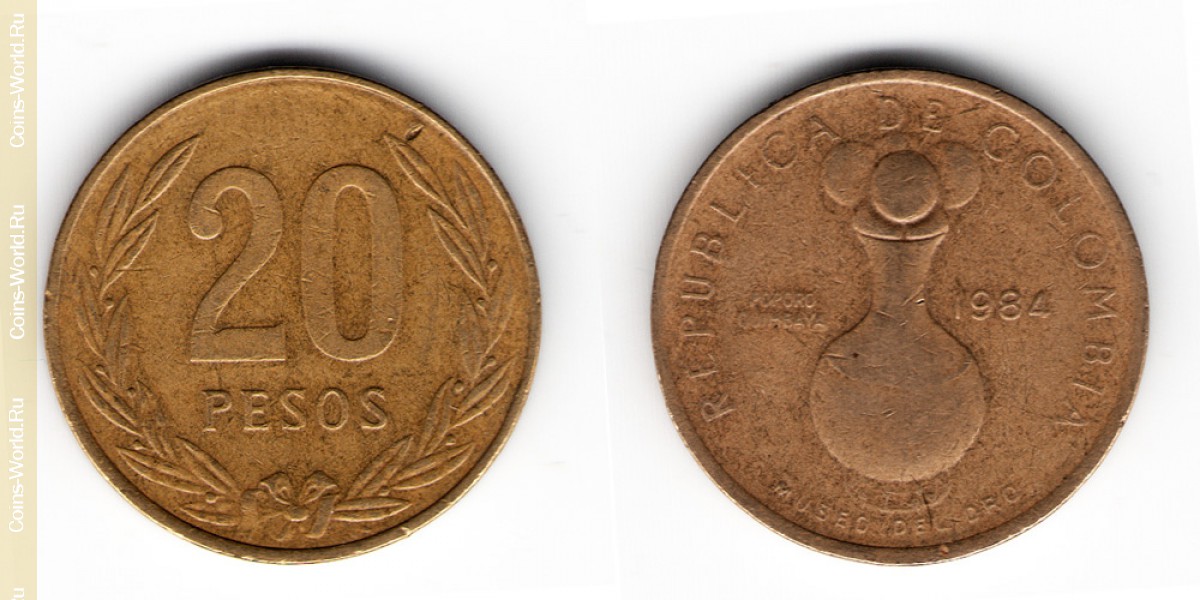 20 Pesos 1984 Kolumbien