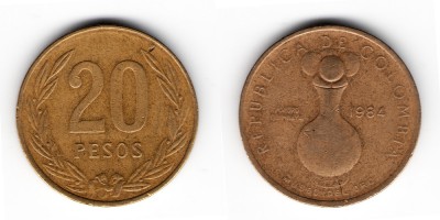 20 pesos 1984