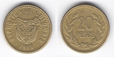 20 pesos 1989