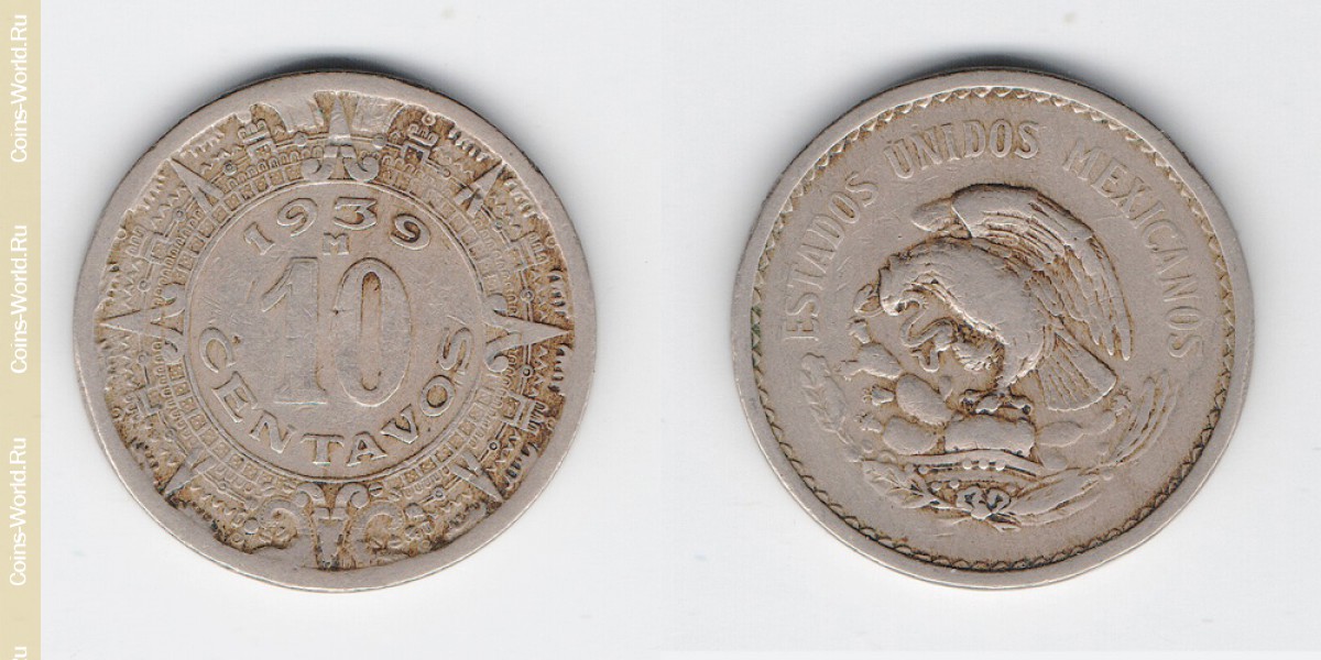 10 Centavos 1939 Mexiko