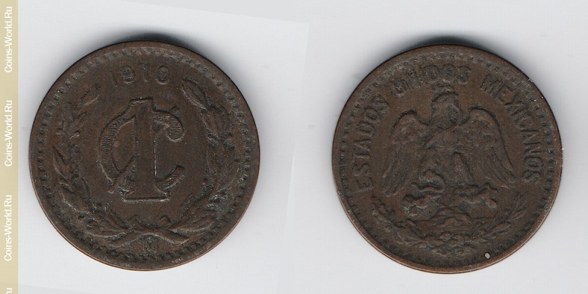 1 centavo 1910, México
