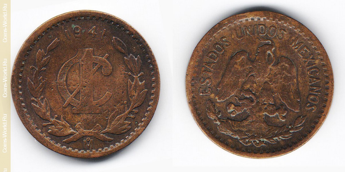 1 centavo 1941, Mexico