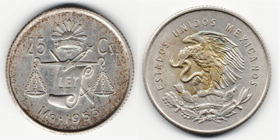 25 centavos 1953