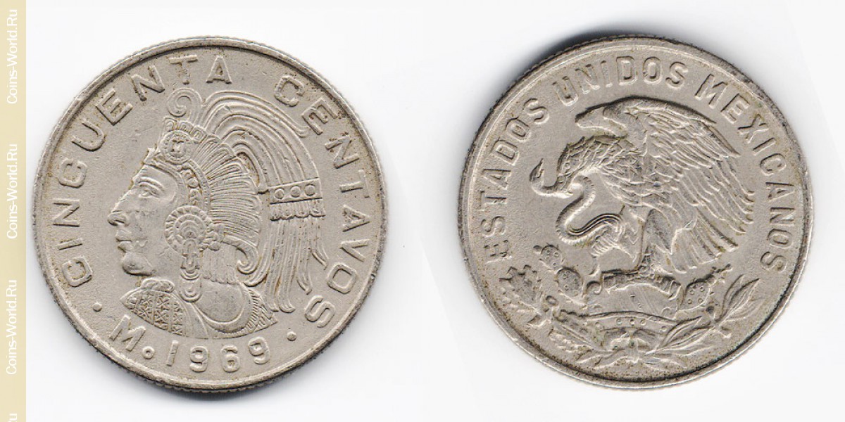 50 centavos 1969 Mexico