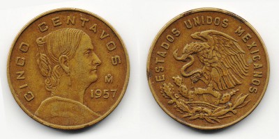 5 centavos 1957
