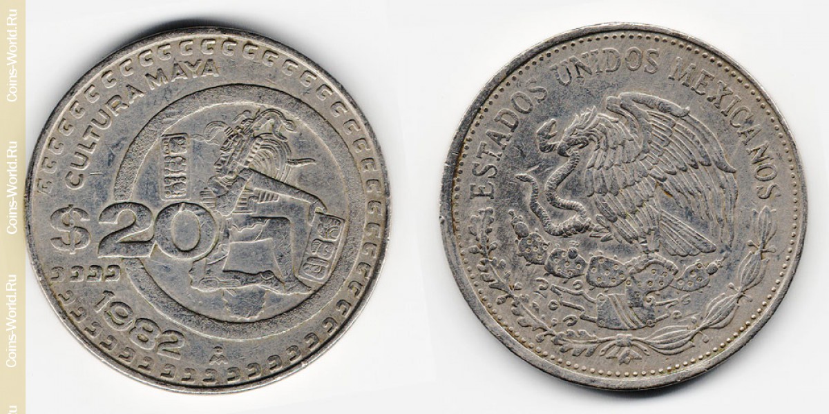 20 Pesos Mexiko 1982