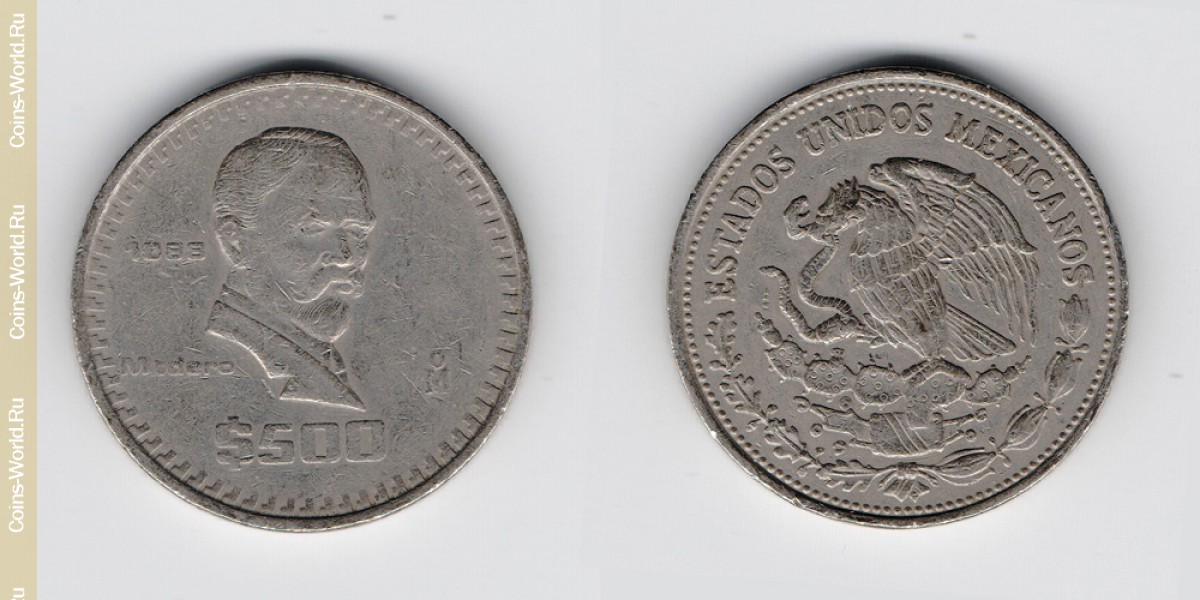 500 Pesos Mexiko 1988