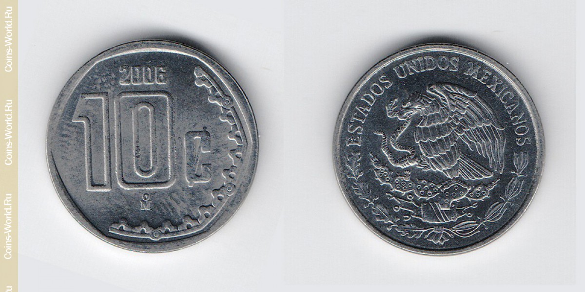 10 centavos 2006, México