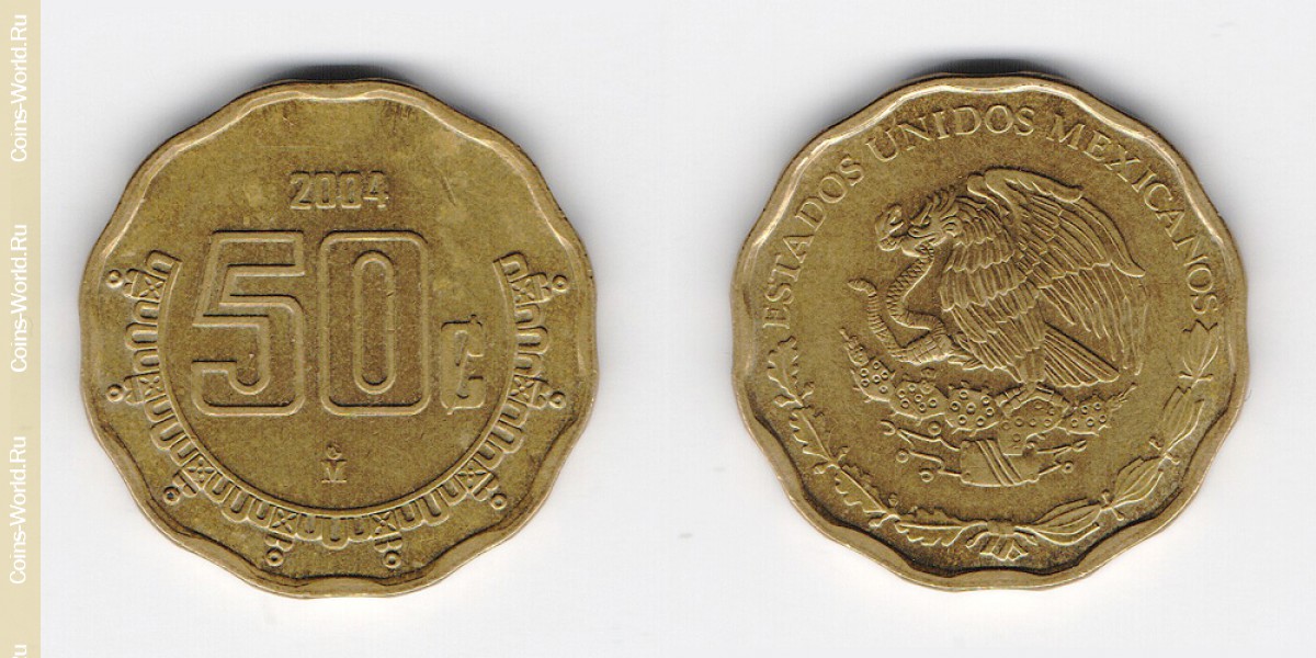 50 centavos 2004 Mexico