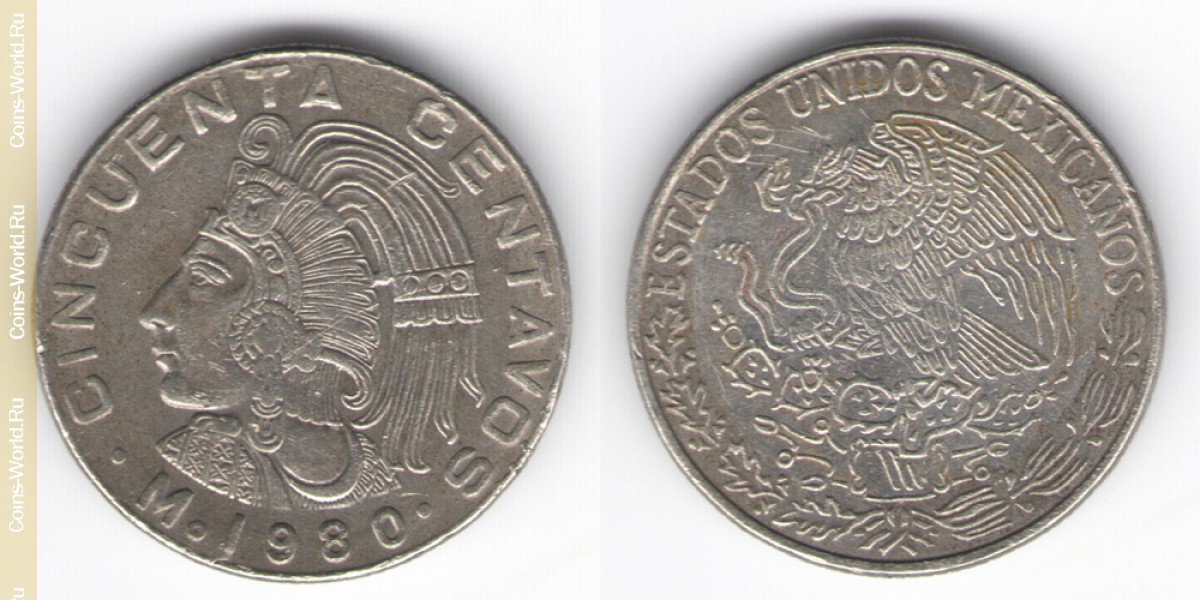 50 centavos 1980 Mexico