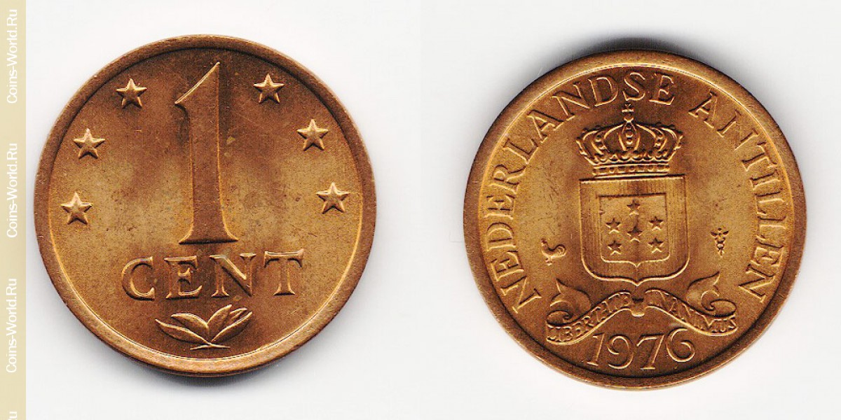 1 цент 1976 года Нидерландские Антильские острова
